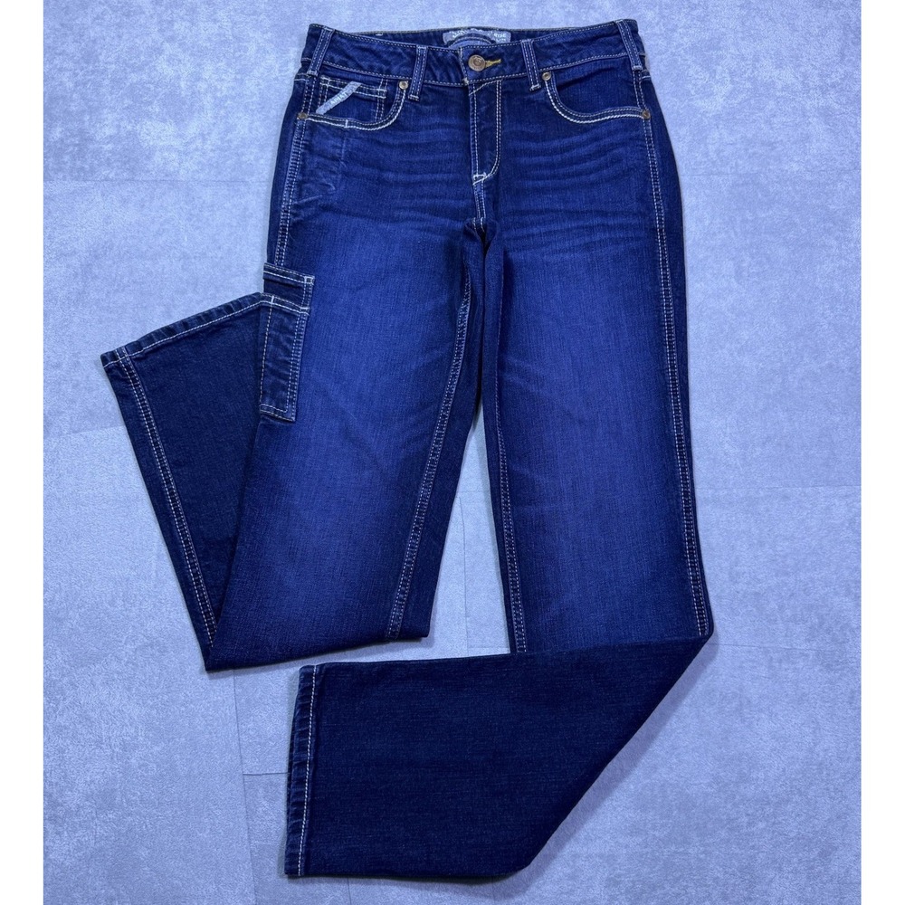 Ariat Jeans Womens 29R (29x33) REBAR Perfect Rise Slim Frances Riveter Rodeo